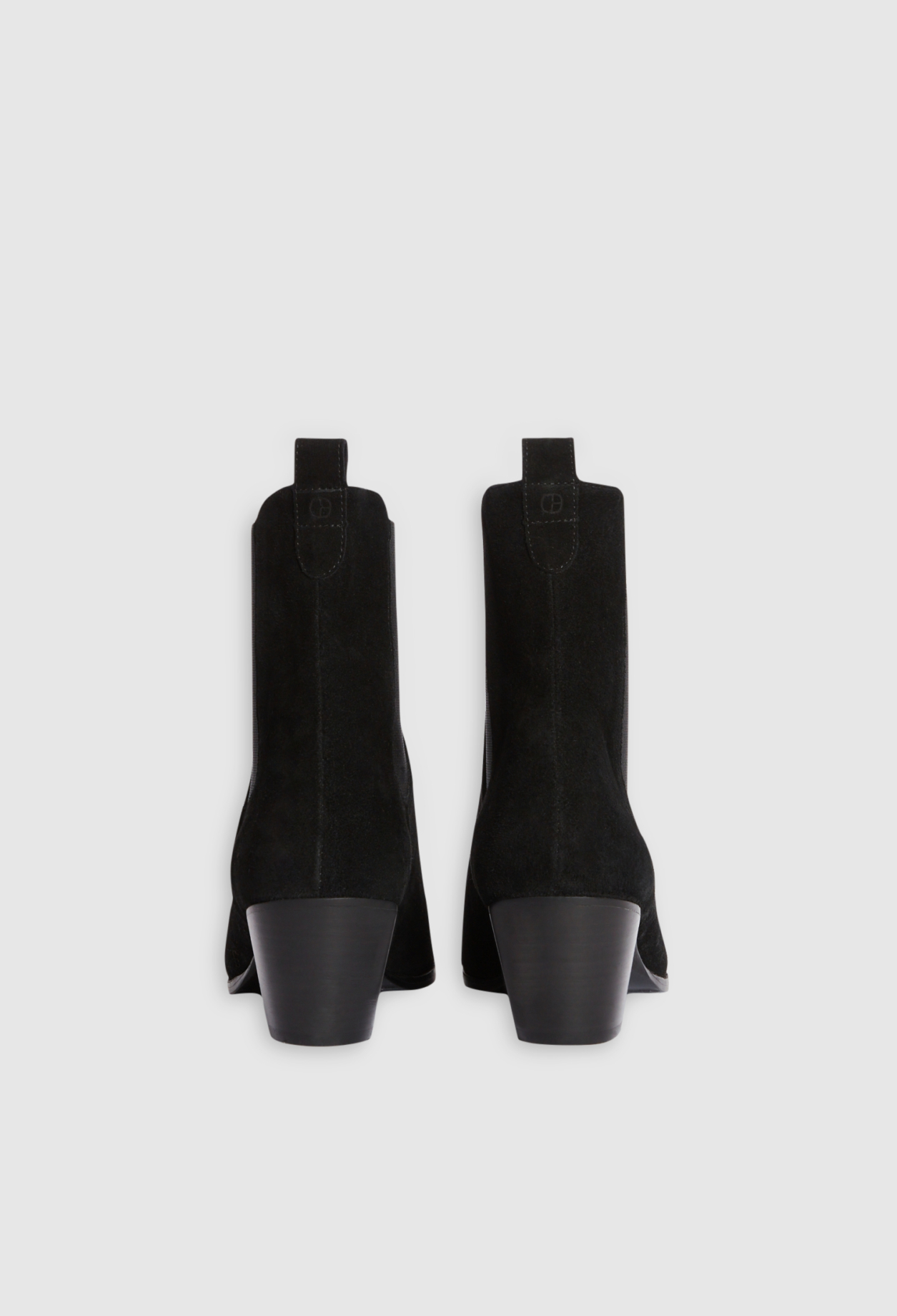Bottines noires cuir suede