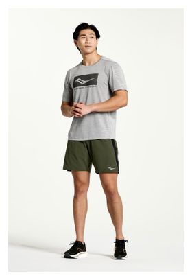 Maillot Manches Courtes Saucony Stopwatch Run Gris