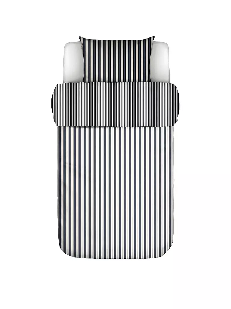 MARC O'POLO HOME Satin Bettwäsche CLASSIC STRIPE 70x90cm/140x200cm Navy  dunkelblau