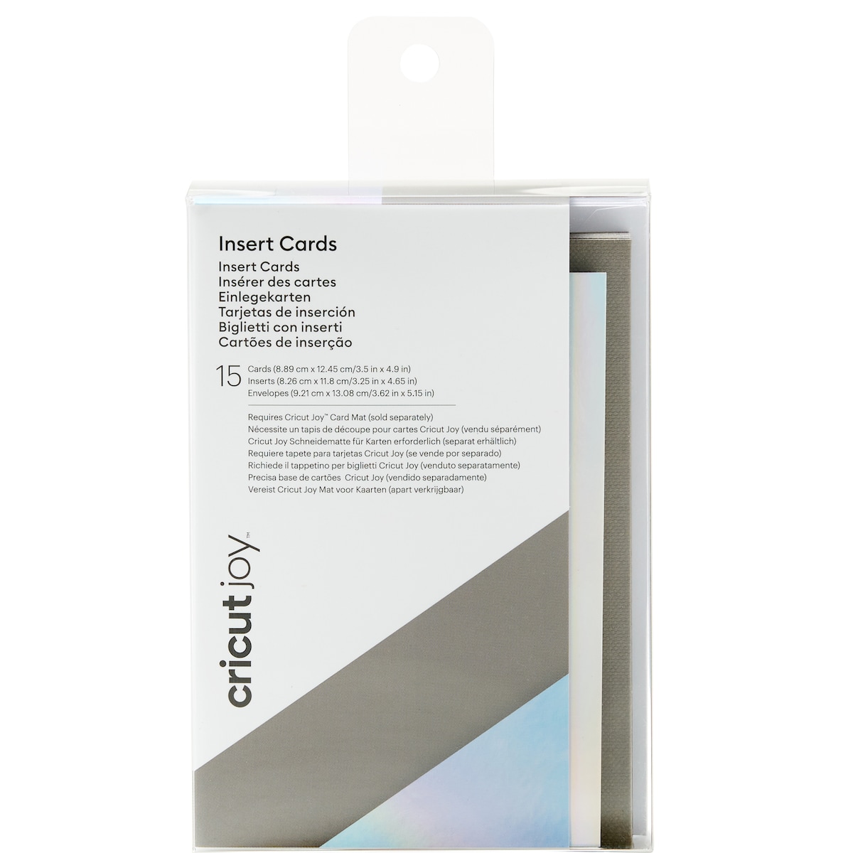 Cricut Joy kort A1 15-pk. (grå/holo)