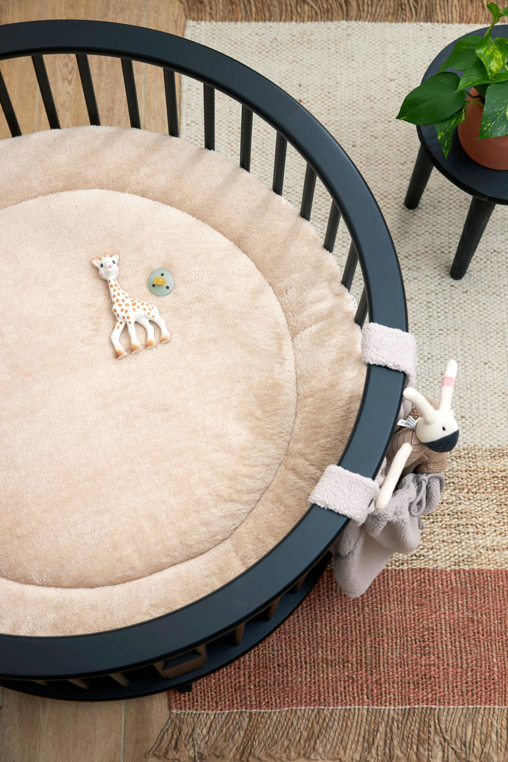 rond boxkleed Knit Basic sand melange