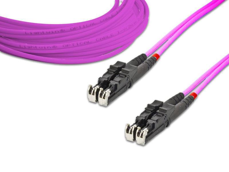Lightwin LWL-Patchkabel Multimode E2000 – E2000, OM4, Duple Multimode E2000-E2000 OM4 2 m