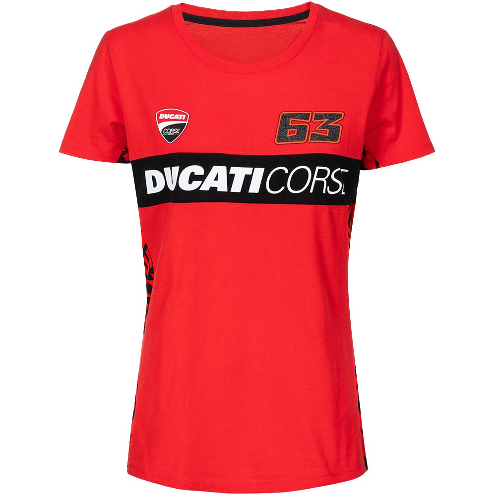 ducati - T-shirt femme Bagnaia 63 Rouge