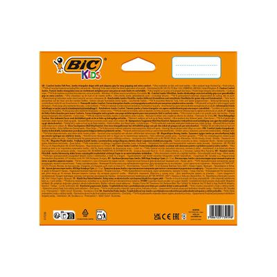 BIC KiDS - Marqueur - couleurs assorties - encre à l'eau - jumbo (pack de 12)