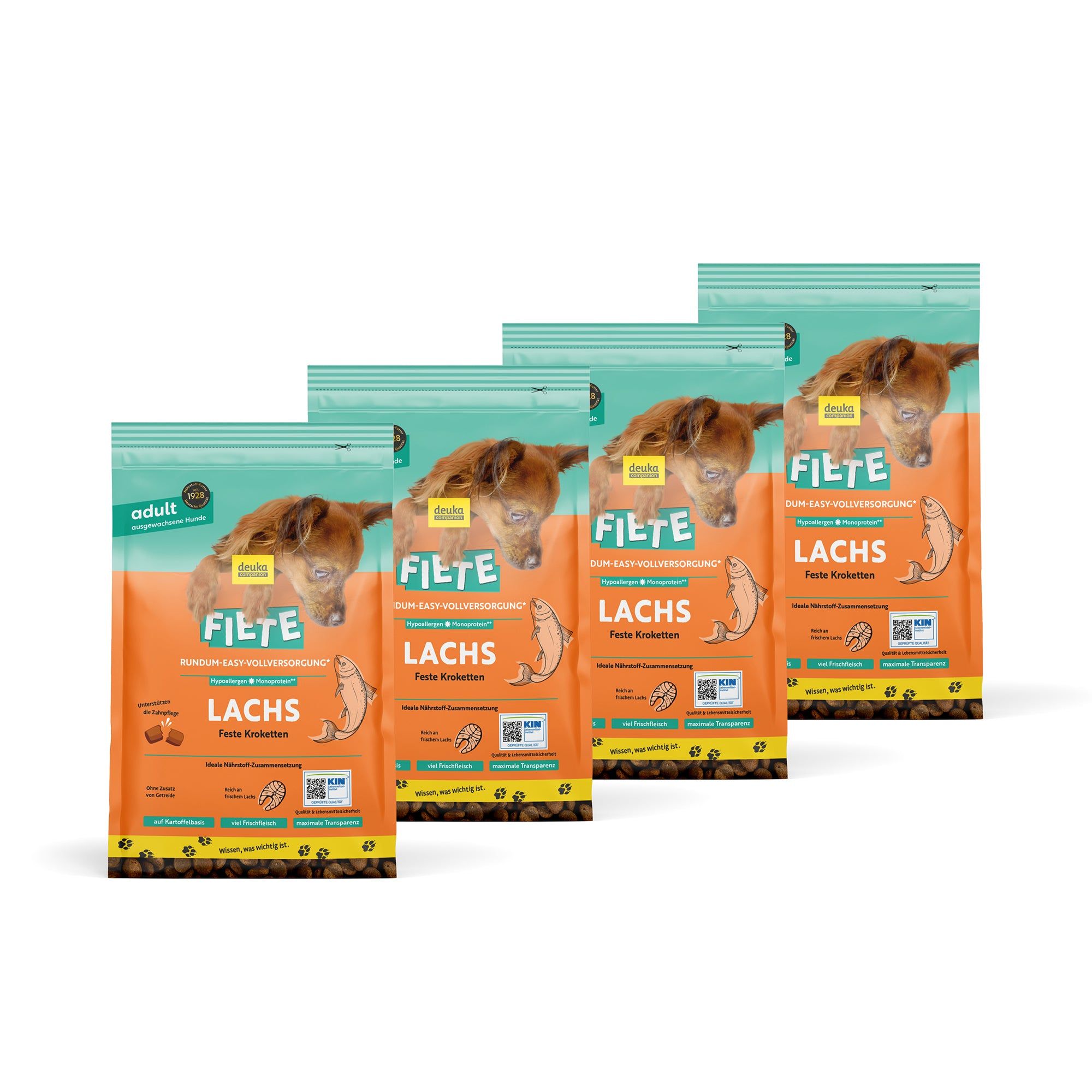 FIETE Adult Lachs - Getreidefreies Trockenfutter für Hunde