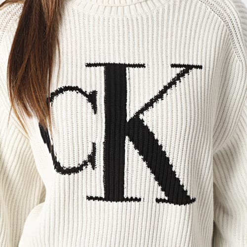 Pull Col Roulé Femme Blown Up CK 1960 Beige