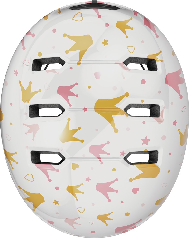 ABUS Skurb Kid cykelhjelm White Crowns