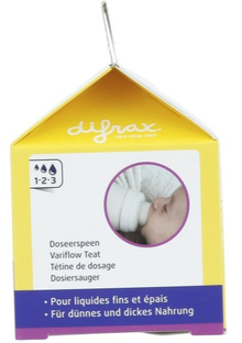 Difrax 1-2-3 Doseerspeen Wide 2ST