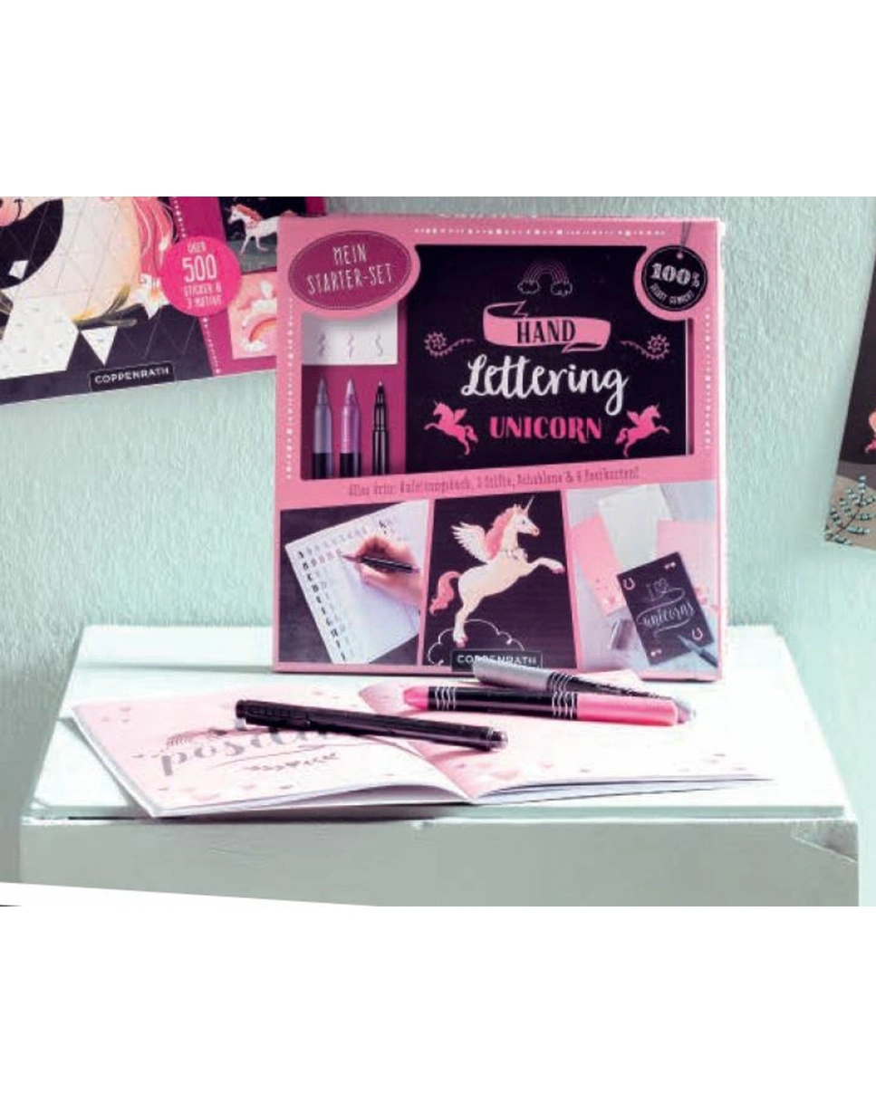 Handlettering-Set 100% SELBST GEMACHT - STARTER SET - UNICORN