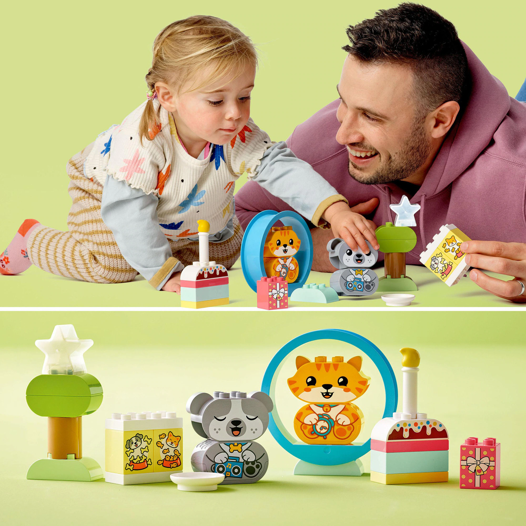 LEGO Konstruktionsspielzeug DUPLO Mein erstes Hündchen & Kätzchen