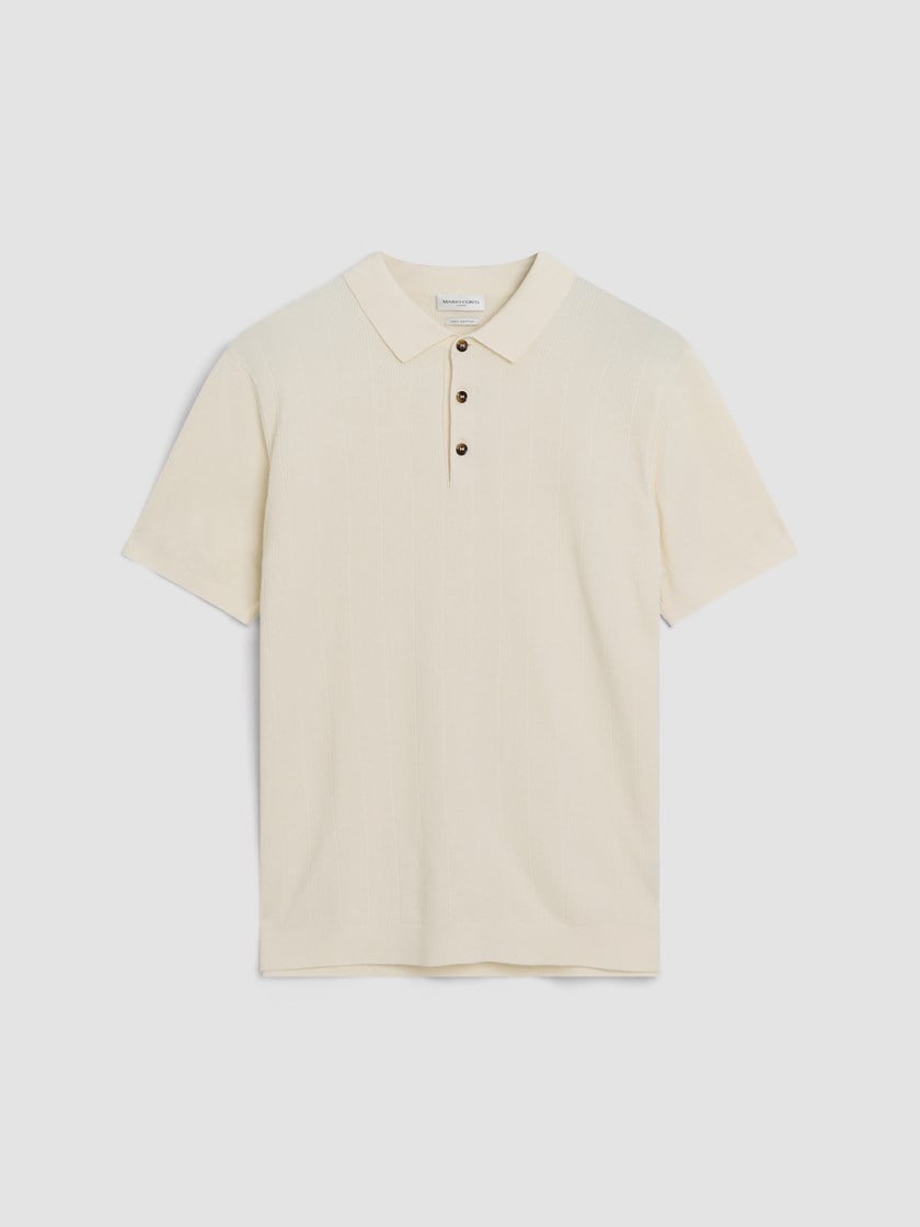 Rino strikket polo Coconut Milk