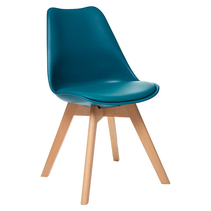 Lot de 4 chaises de table Baya bleu canard