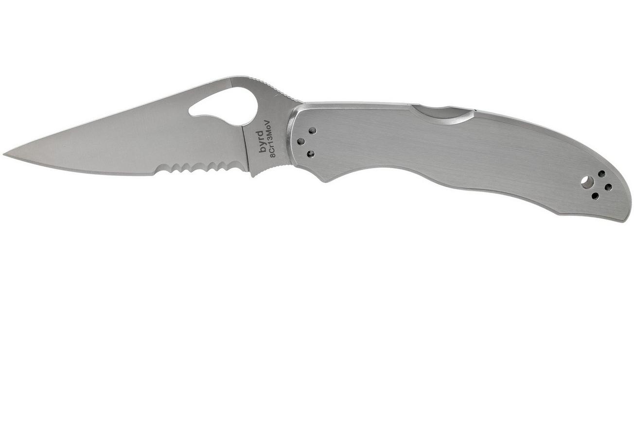 Spyderco Byrd Harrier 2 Stainless BY01PS2 partly serrated zakmes