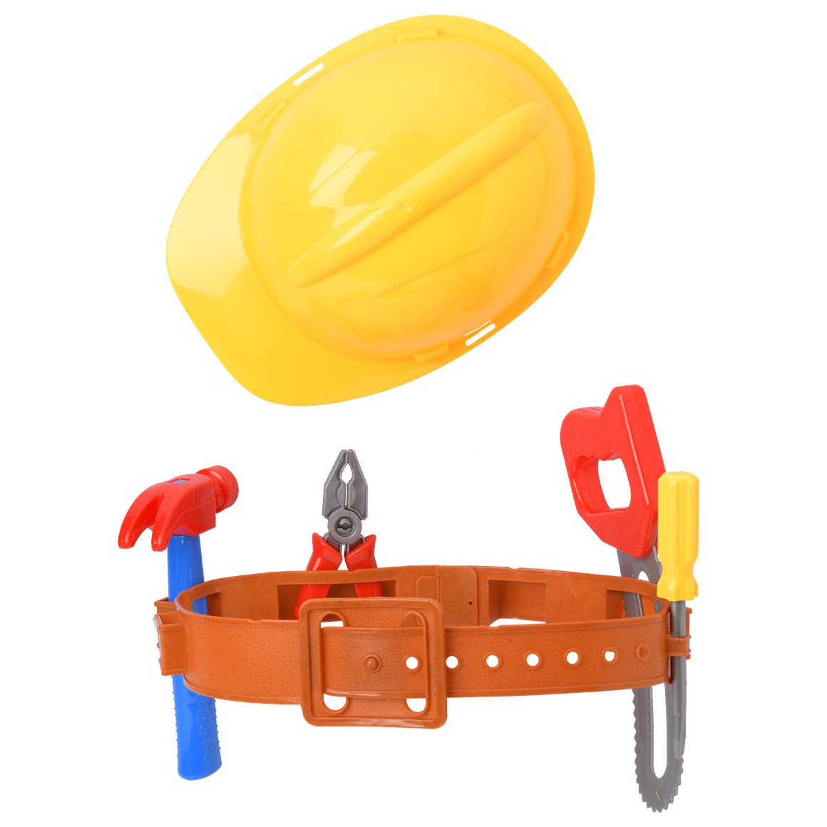 Topolino Kostüm-Set Bauarbeiter 7-teilig orange / gelb / braun