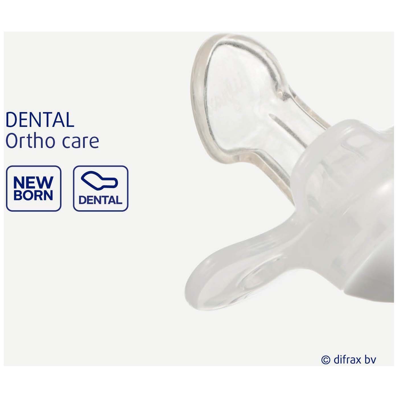 Difrax fopspeen Dental Newborn Pure blauw