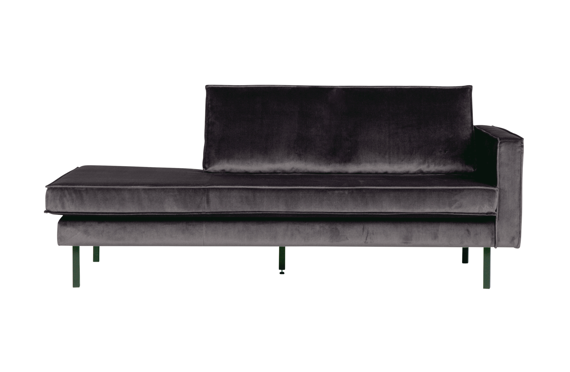Rodeo daybed velvet Rechts - Antraciet