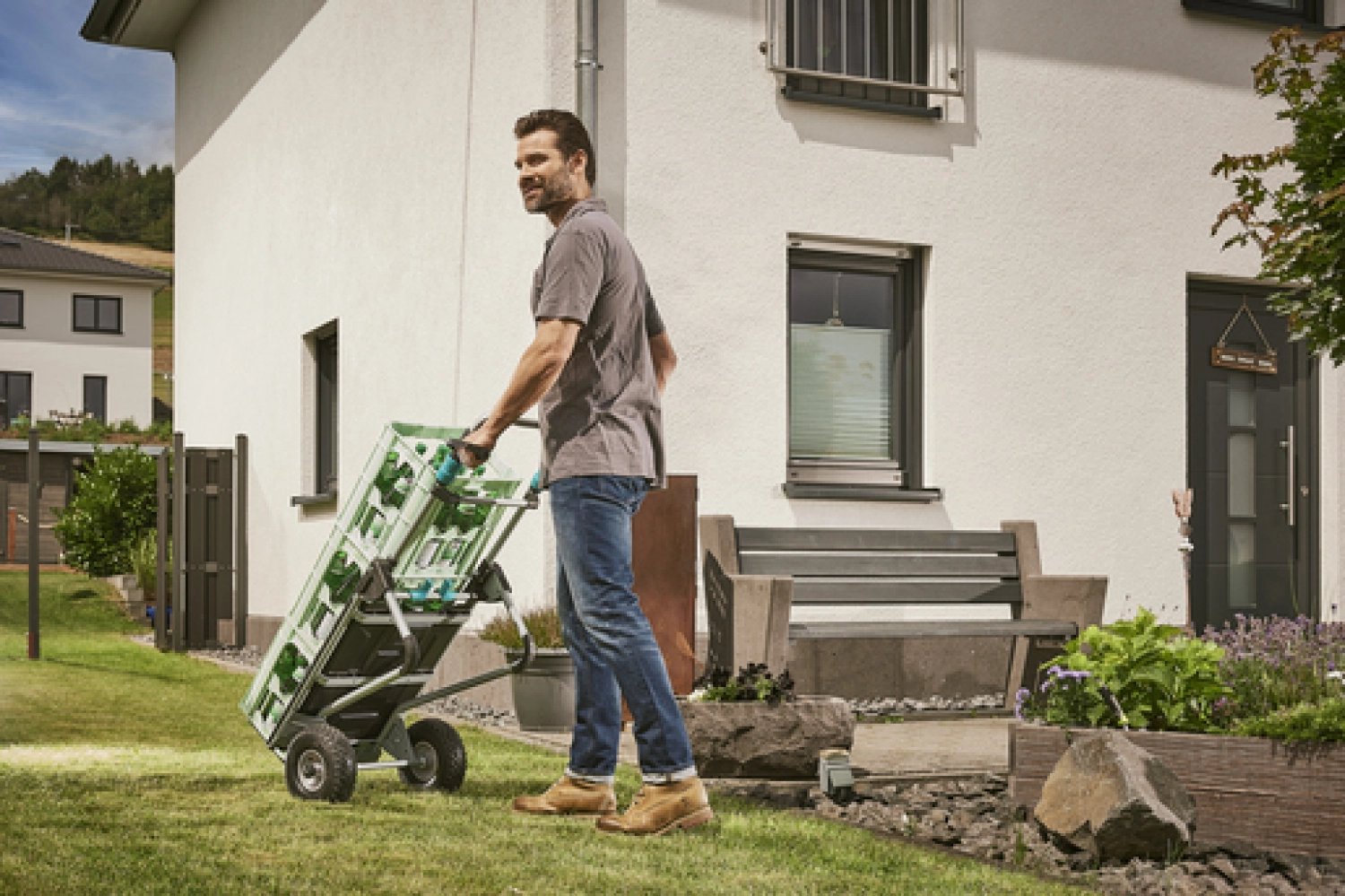 Wolfcraft TS 2500 Transportsysteem 2-in-1 steekwagen en kruiwagen