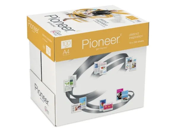 Kopipapir Pioneer A4 hvid 100g - (250 ark)