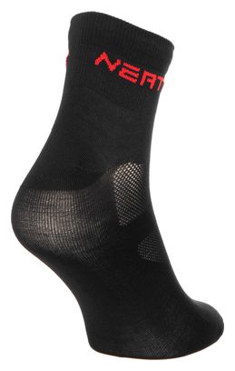 NEATT Paire de Chaussettes Basses Noir/Rouge