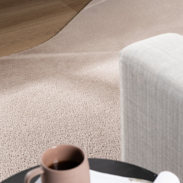 Zacht laagpolig vloerkleed - Cozy Ripple Taupe