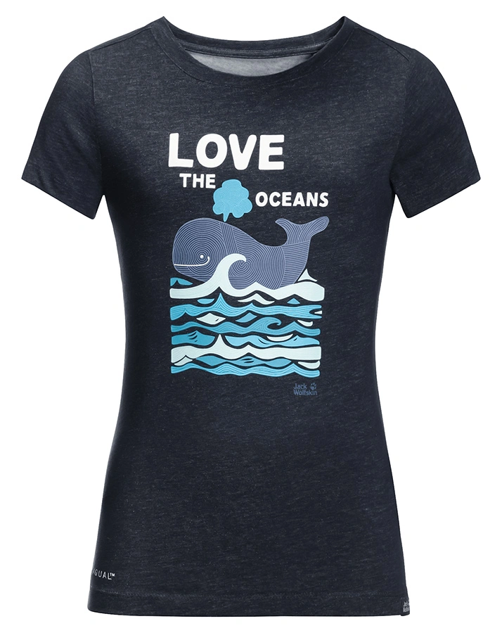 T-Shirt LOVE THE OCEANS in night blue
