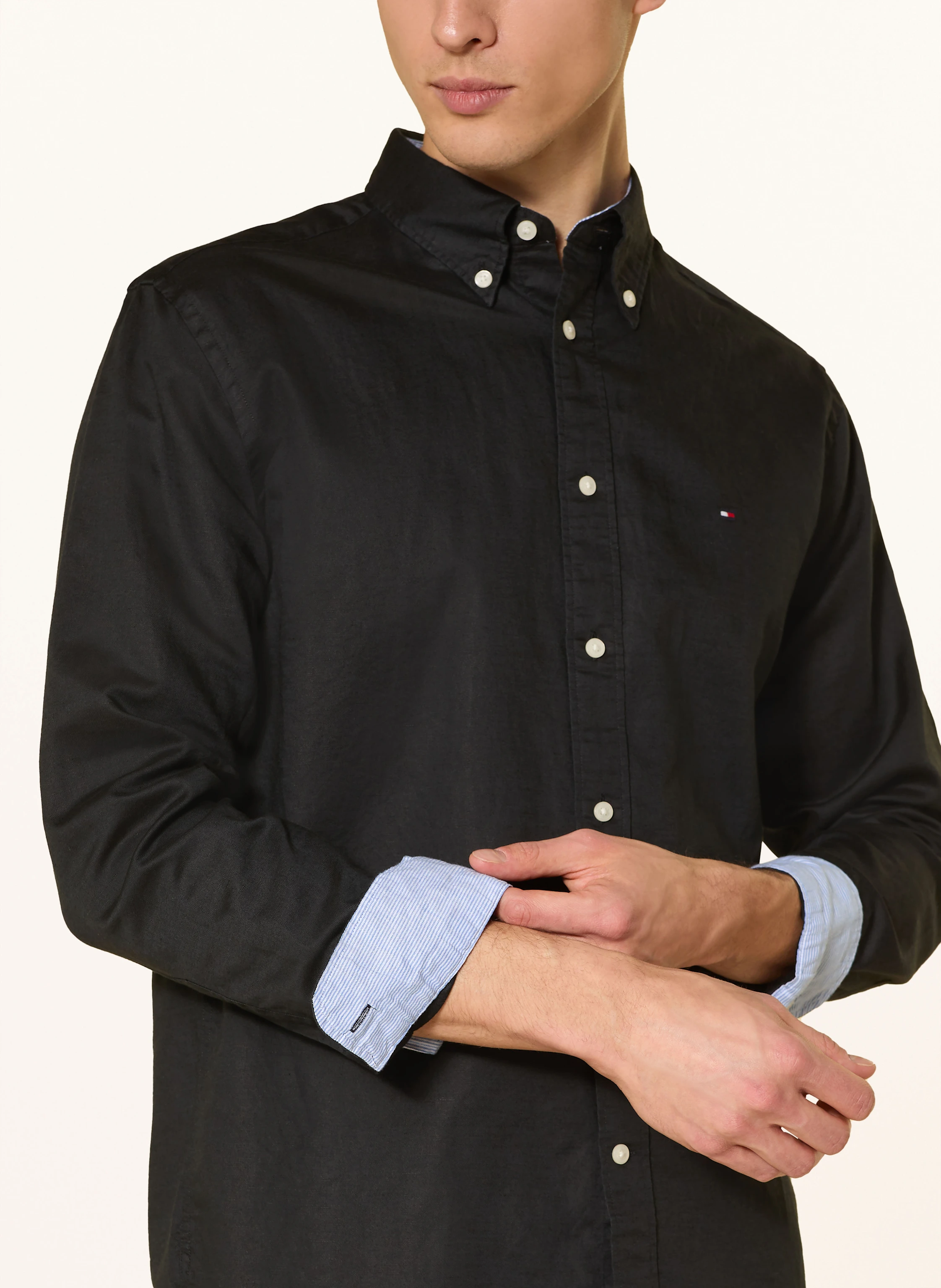 TOMMY HILFIGER Hemd Comfort Fit mit Leinen
