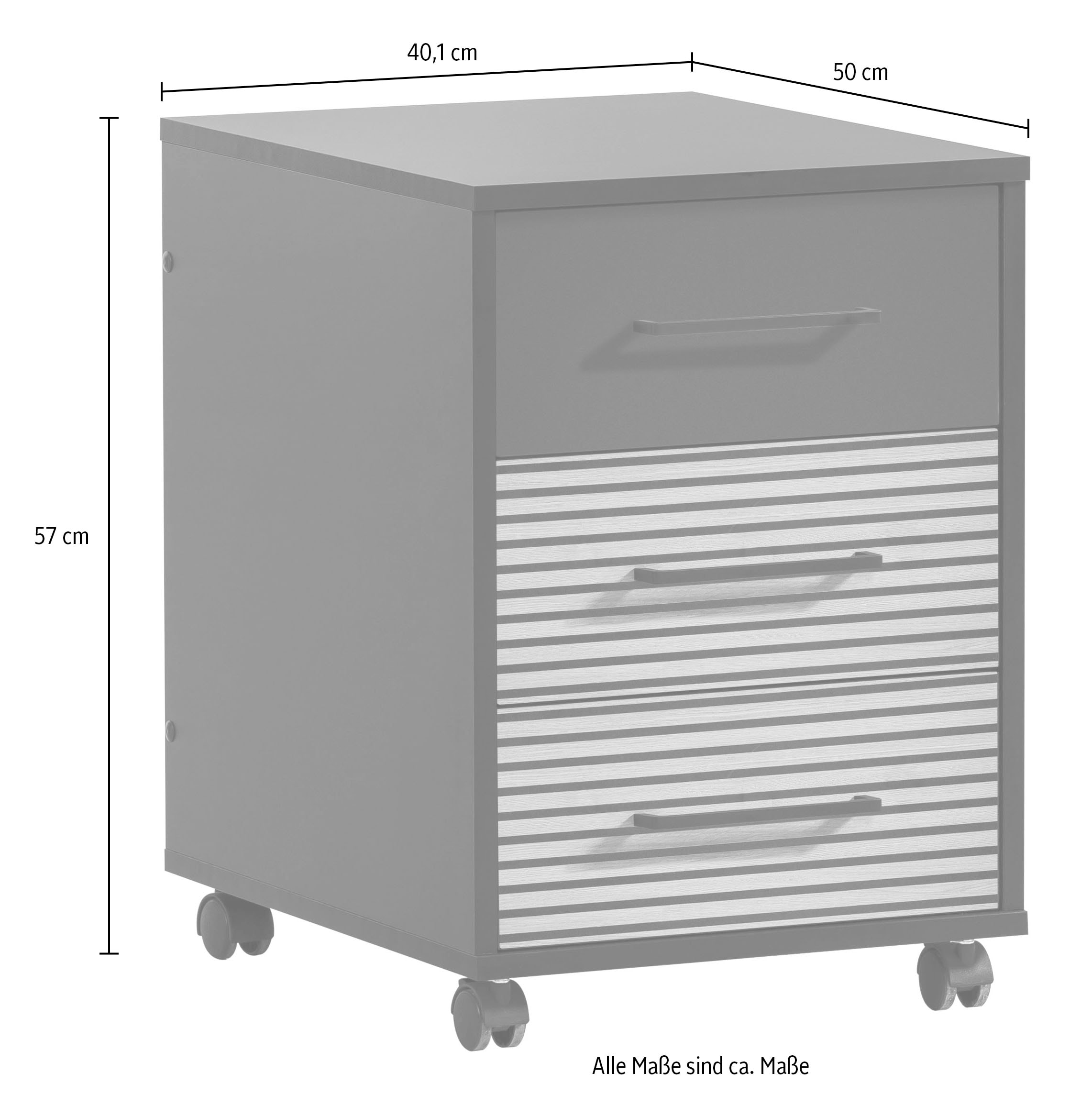 Schildmeyer Container »Hank, MADE IN GERMANY, Breite 40 cm« Schubladenfronten mit Akustikprint