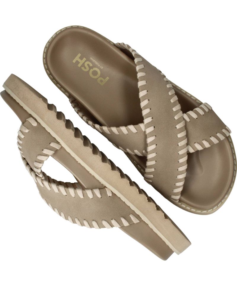 POSH by Poelman Slippers Beige Dames