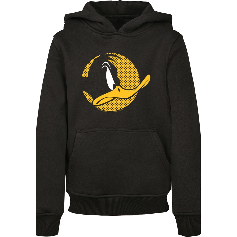 F4NT4STIC Hoodie Looney Tunes Daffy Duck Dotted Cartoon Logo schwarz