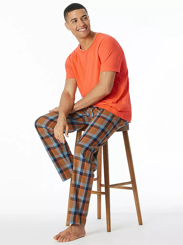 SCHIESSER Pyjama T-Shirt orange