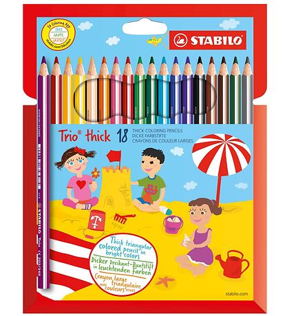Stabilo Buntstifte - Trio Thick - 18 st. - Mehrfarbig