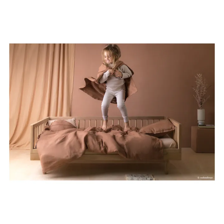 Nobodinoz Housse de couette - Lin Français | Noisette