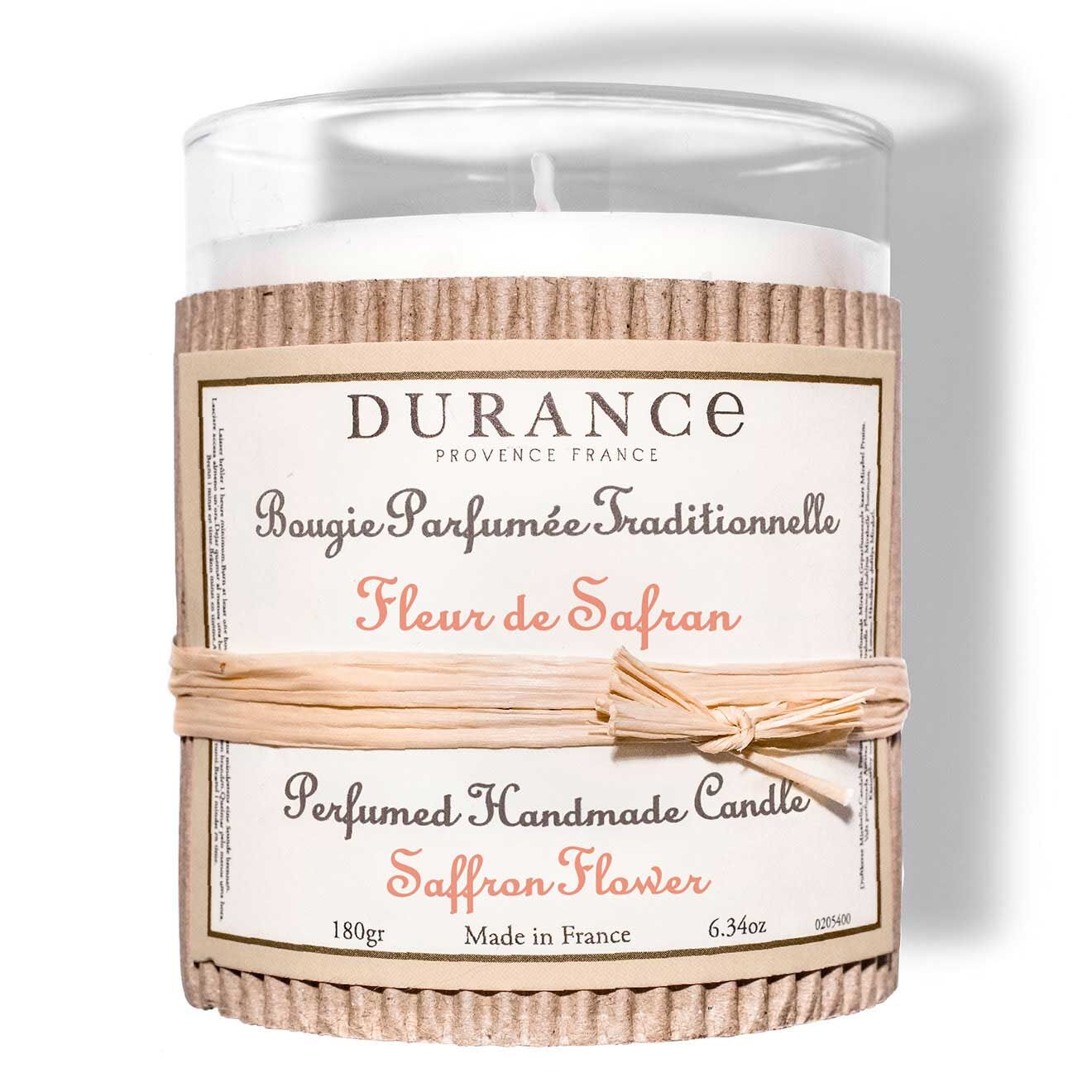 Durance Bougie parfumée Traditionnelle Fleur de Safran - 1 mèche 40h