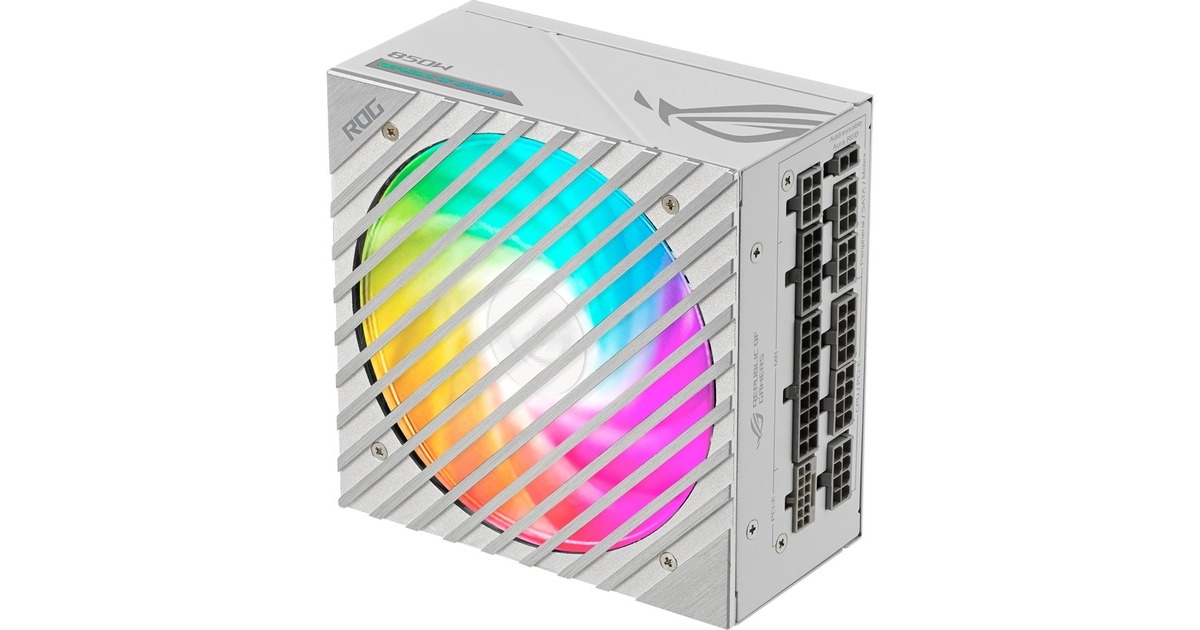 ASUSROG Loki SFX-L Platinum modulaire 850 watt voeding   (Wit, 1x 12V-2x6, 3x PCIe)