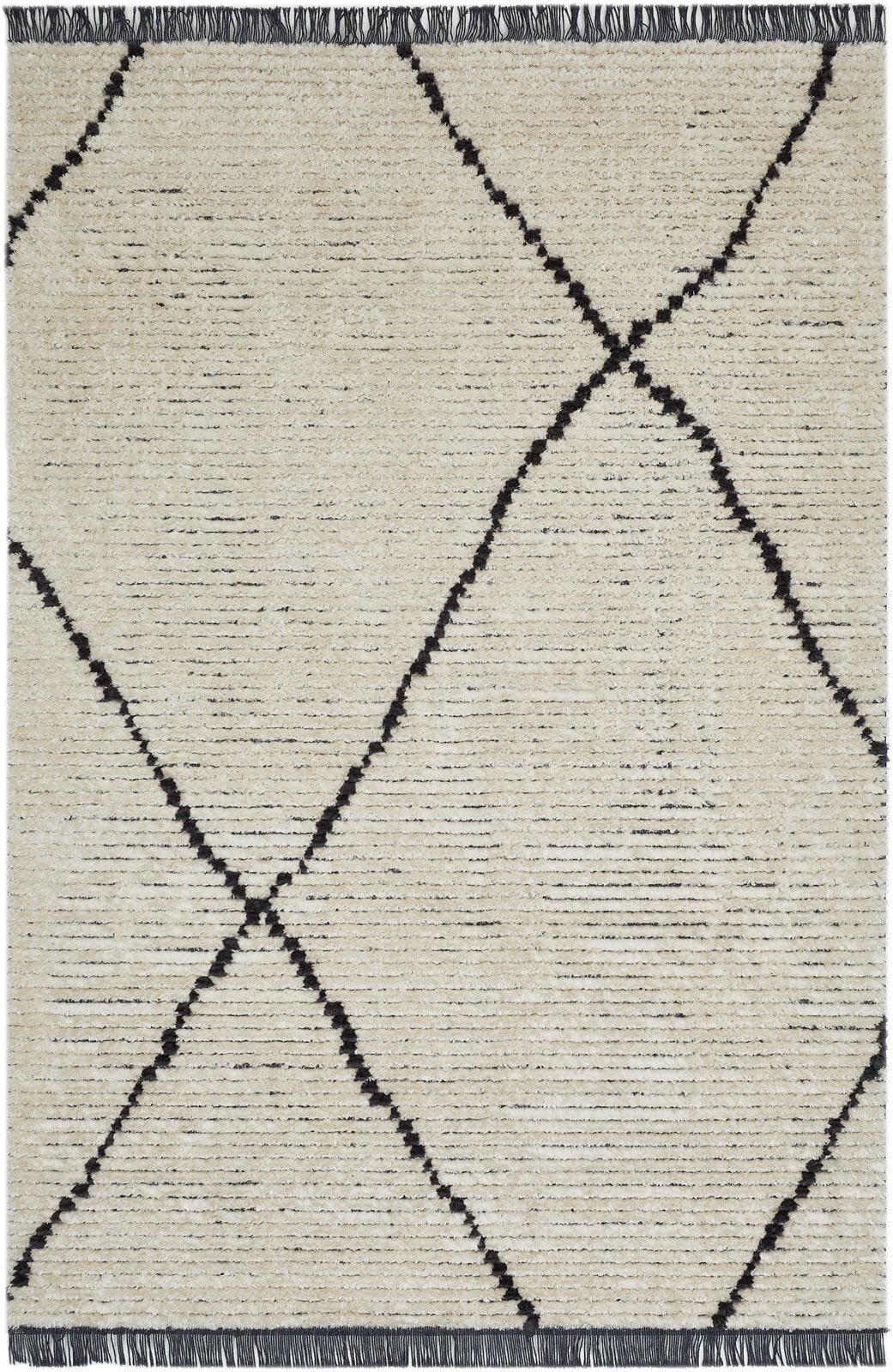 Teppich OVADA 120 x 170 cm beige/schwarz
