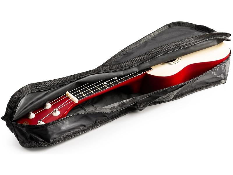 MAX Ukulele UKEY Set Soprano Natural 21 Zoll Sopranukulele mit Tasche und Zubehör
