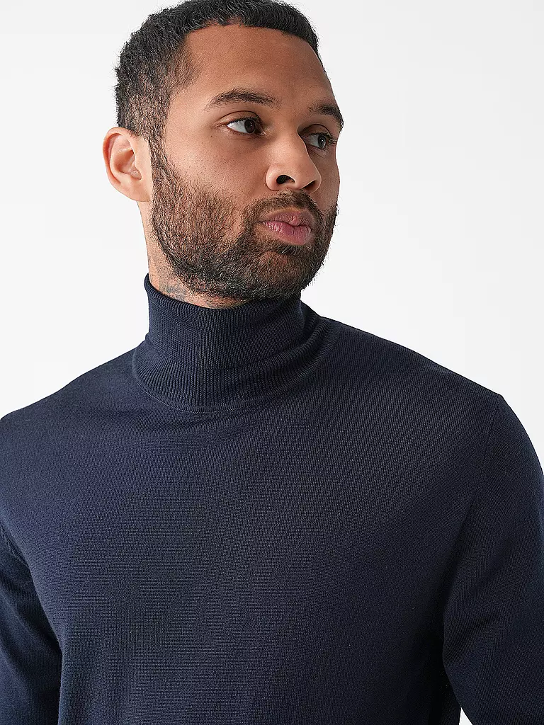 PROFUOMO Rollkragenpullover  dunkelblau