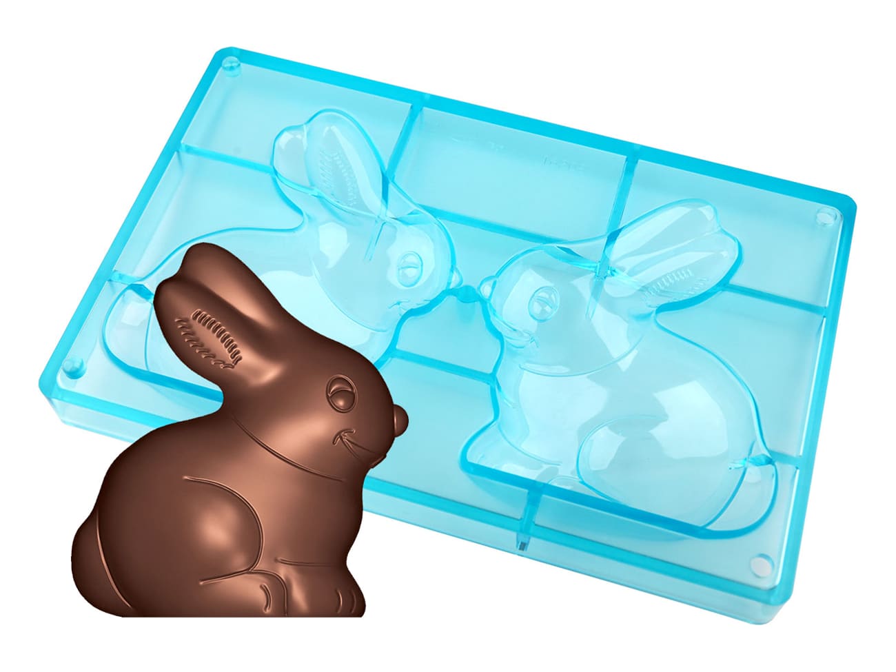Moule chocolat - Lapin moderne