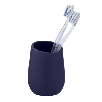 Wenko keramische beker Badi donkerblauw