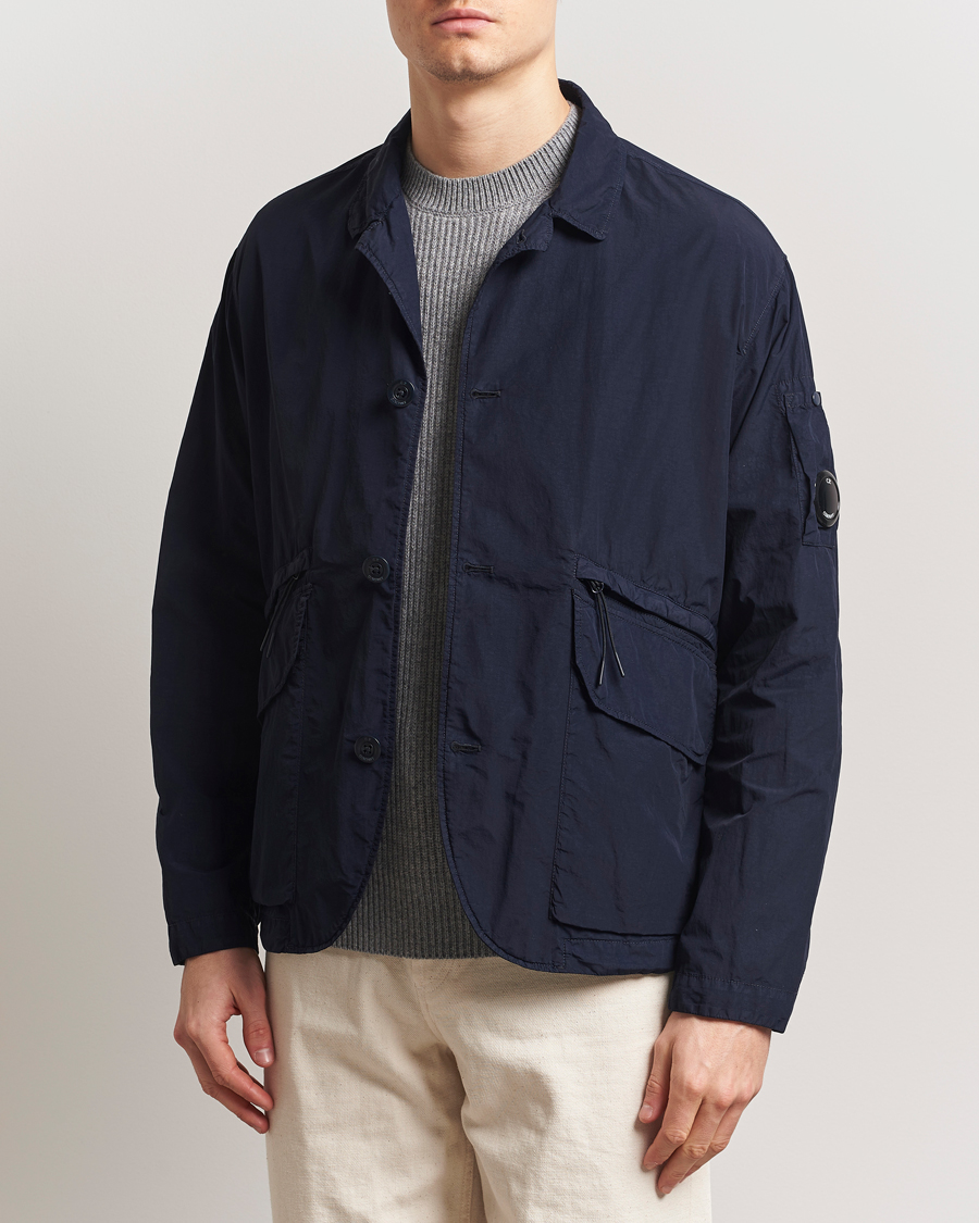 C.P. Company Flatt Nylon Blazer Jacket Navy
