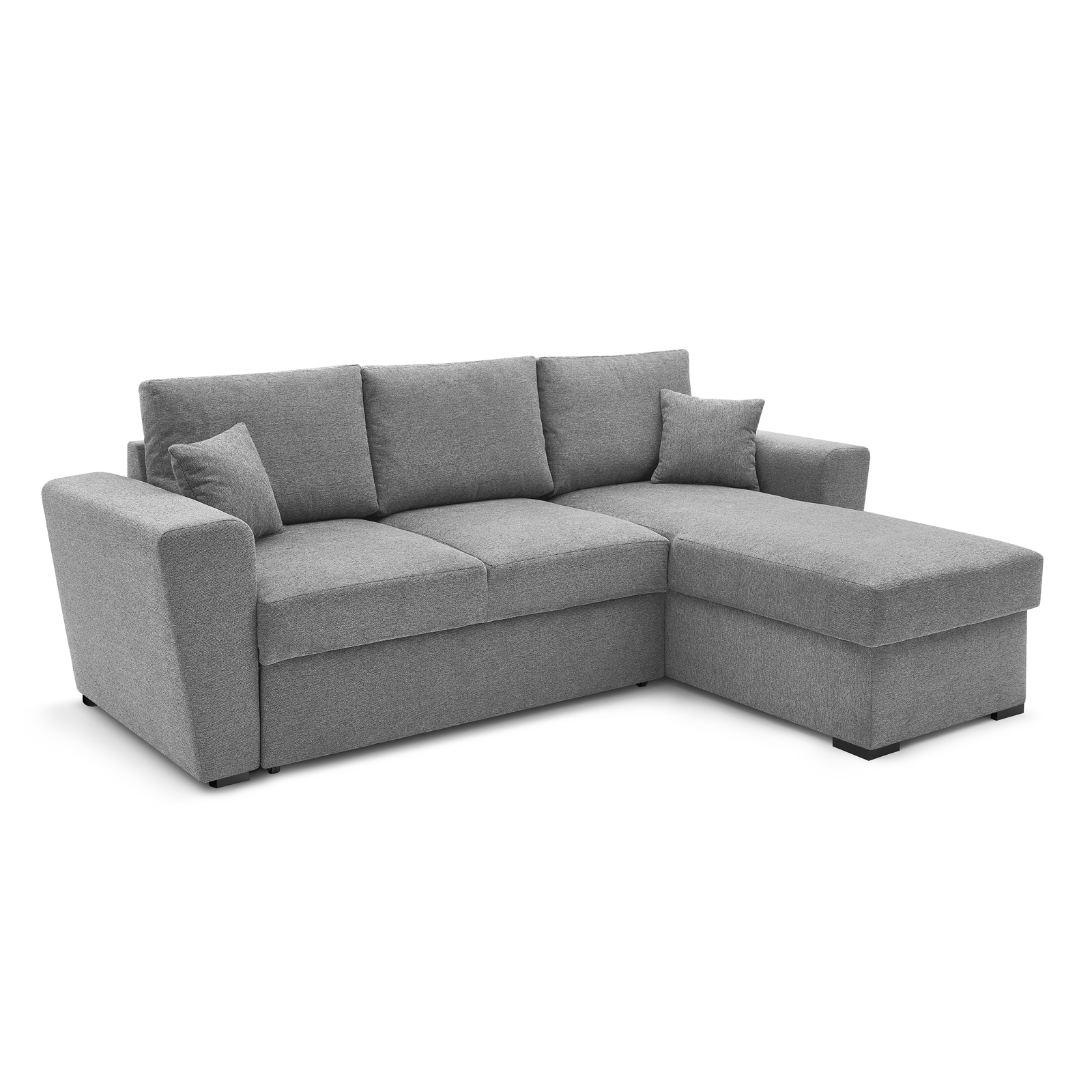 Ecksofa - grau - Staukasten - Liegefunktion