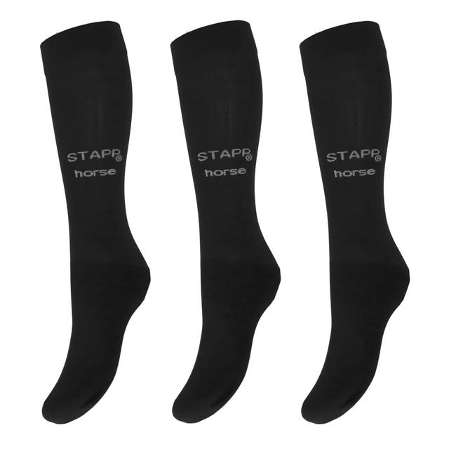 Showsokken Stapp Horse Ultra Fine 3-pack Zwart
