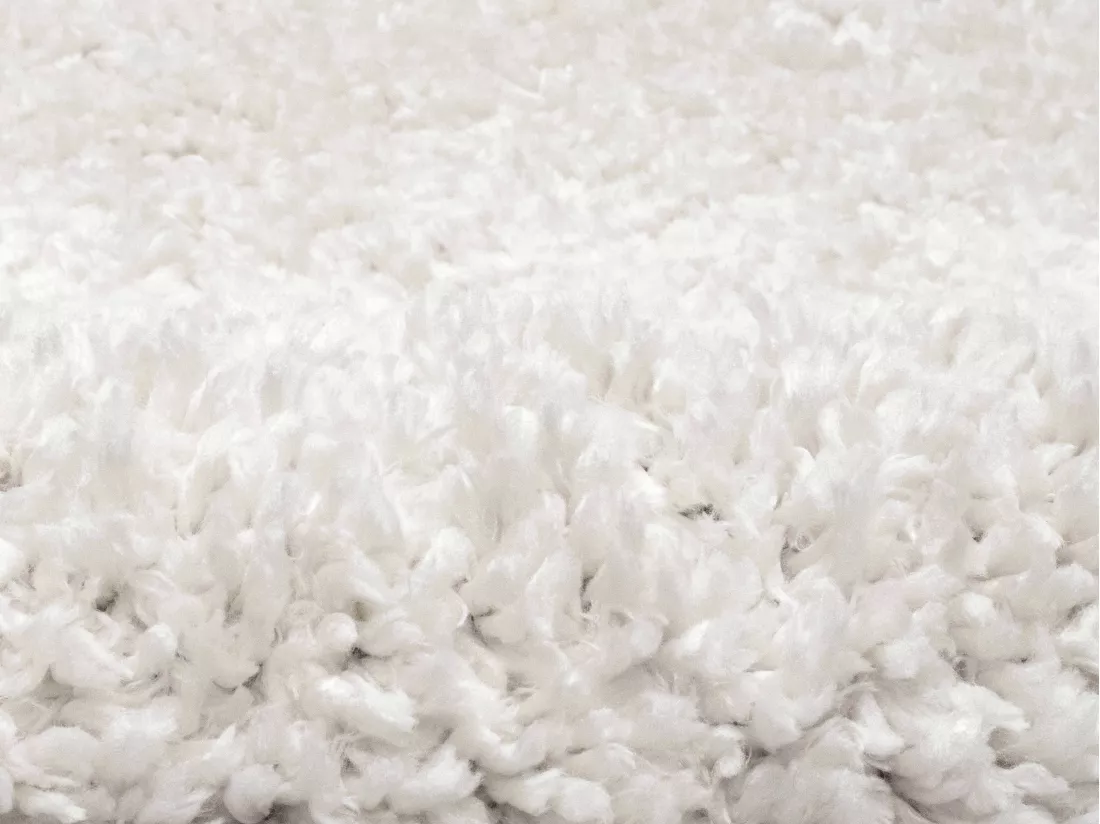 Tapis shaggy à poils longs - 200 x 300 cm - Blanc - MILINIO