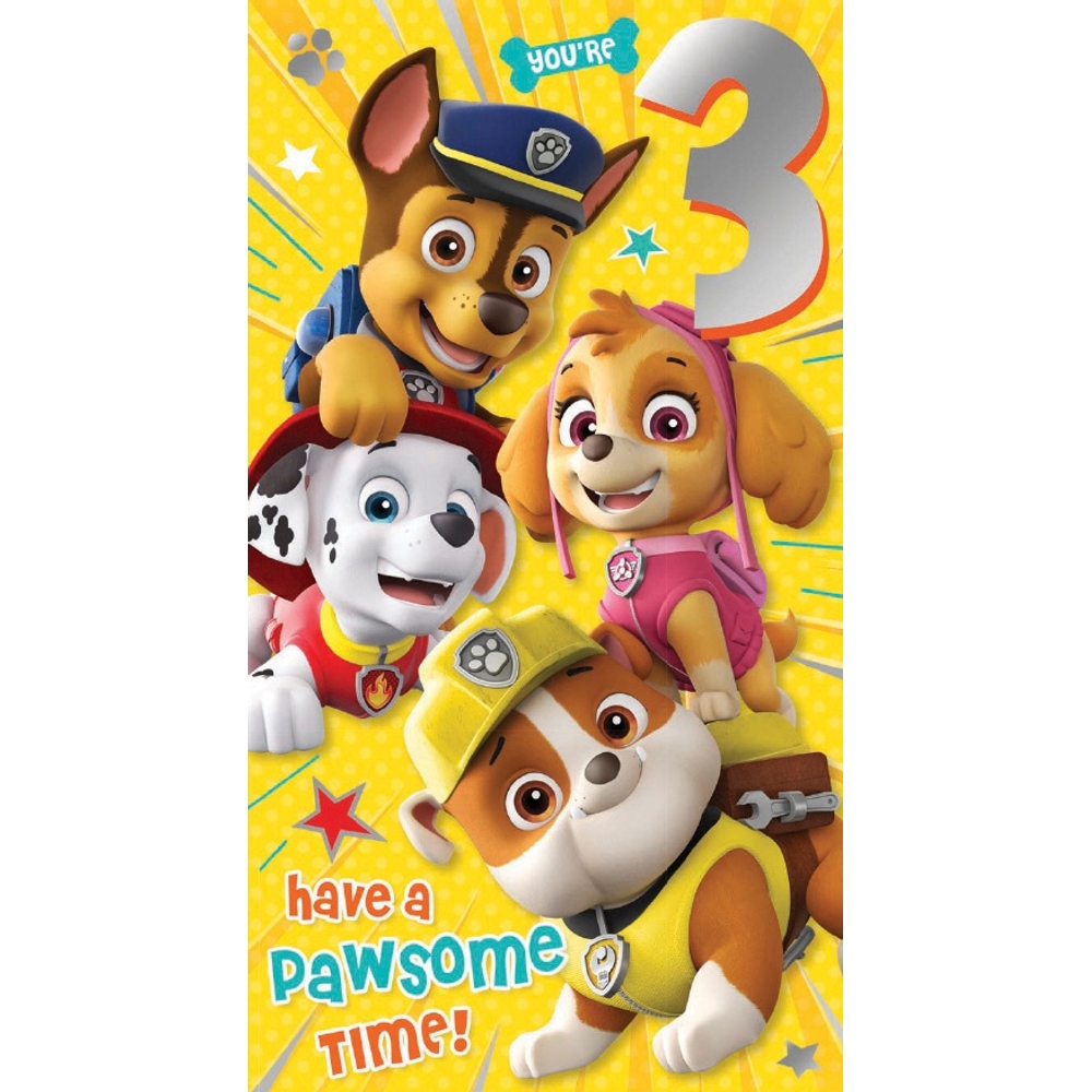 PAW Patrol Geburtstagskarten-Sortiment für 3-Jährige