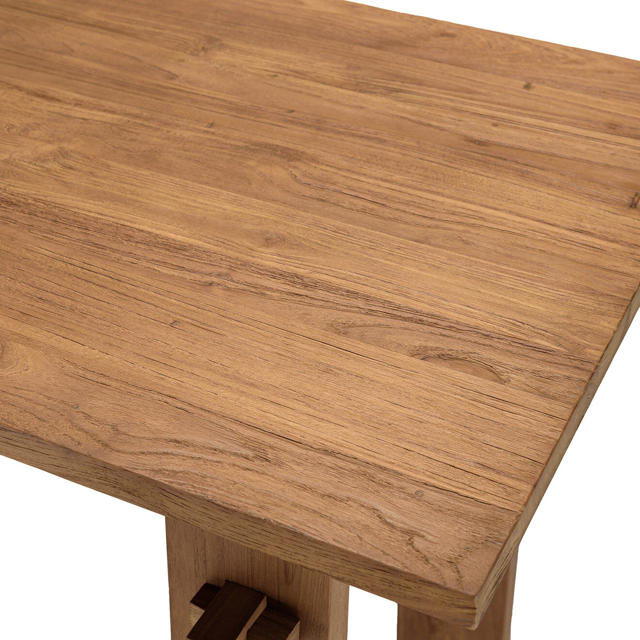 Macabane Bureau en bois de teck recyclé Sixtine bois - 140x60x78.5 cm