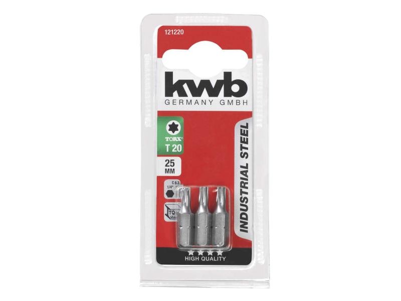 kwb Bit-Set Torx T20 3-teilig KWB Standard Schraubendreher-Bit Torx T20