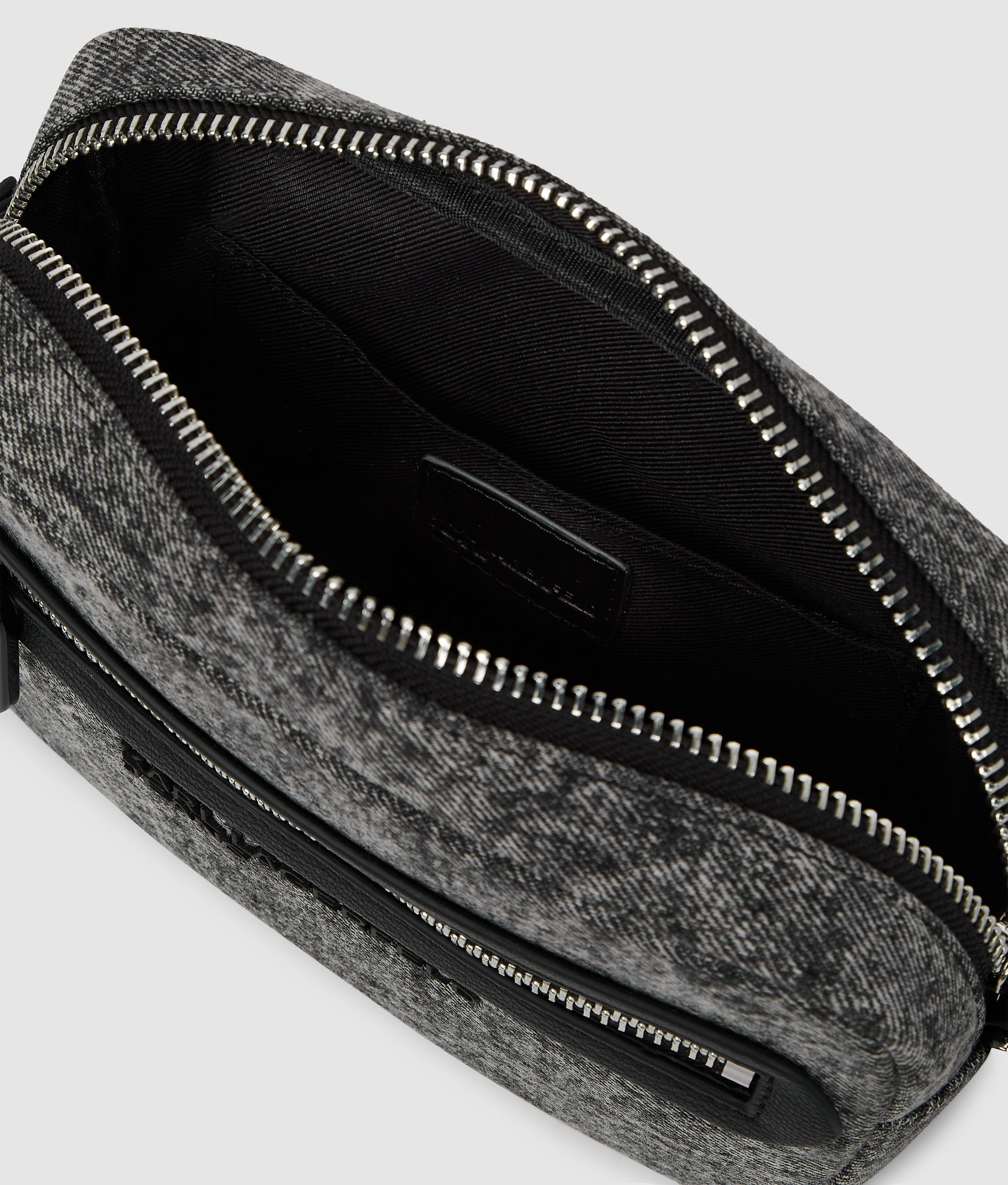 Gewassen denim crossbody tas