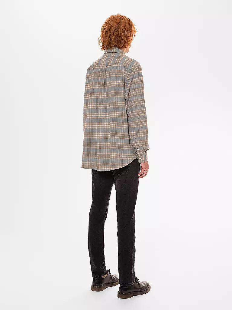 NUDIE JEANS Flanellhemd FILIP PRARIE hellblau