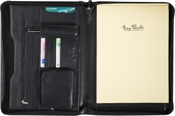 Tony Perotti A4 Folder with zipper Black
