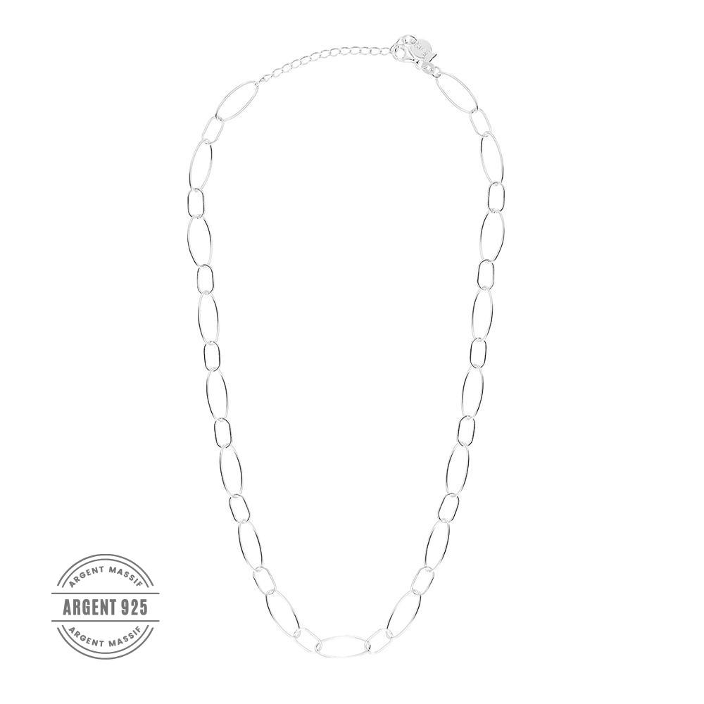 Collier Chainette Argenté Clio Blue Lila